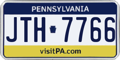 PA license plate JTH7766