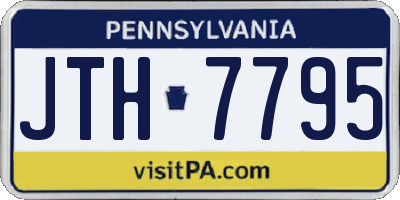 PA license plate JTH7795