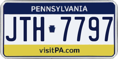 PA license plate JTH7797