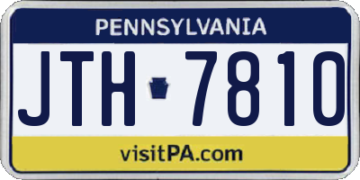 PA license plate JTH7810