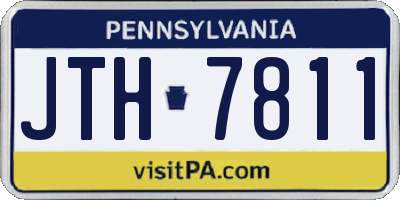 PA license plate JTH7811