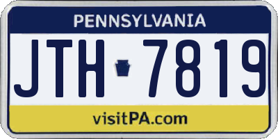 PA license plate JTH7819
