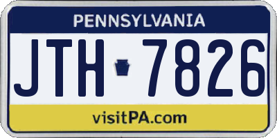 PA license plate JTH7826