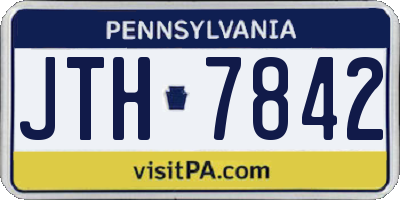 PA license plate JTH7842