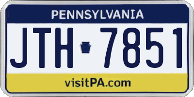 PA license plate JTH7851
