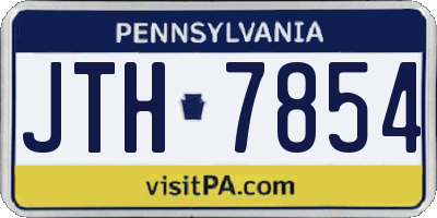PA license plate JTH7854