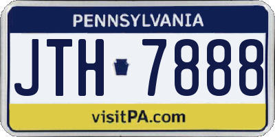PA license plate JTH7888