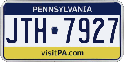 PA license plate JTH7927