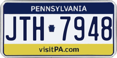 PA license plate JTH7948
