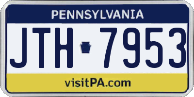 PA license plate JTH7953