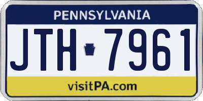 PA license plate JTH7961