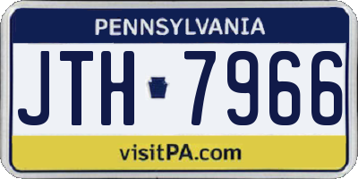 PA license plate JTH7966