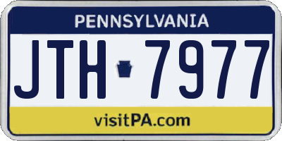 PA license plate JTH7977