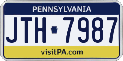 PA license plate JTH7987