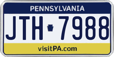 PA license plate JTH7988