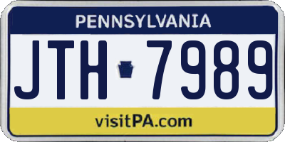 PA license plate JTH7989