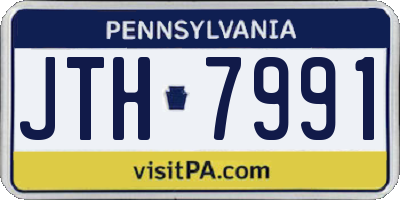 PA license plate JTH7991