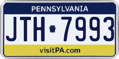 PA license plate JTH7993