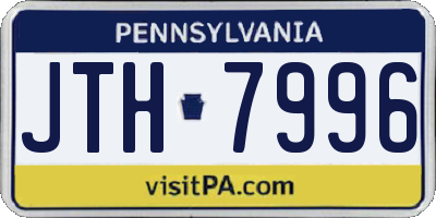 PA license plate JTH7996