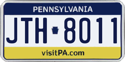 PA license plate JTH8011