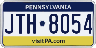 PA license plate JTH8054