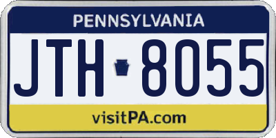 PA license plate JTH8055