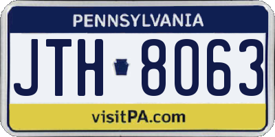 PA license plate JTH8063