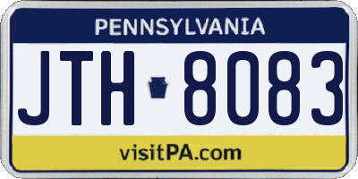 PA license plate JTH8083
