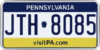 PA license plate JTH8085