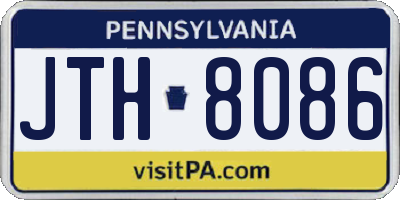 PA license plate JTH8086