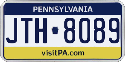 PA license plate JTH8089