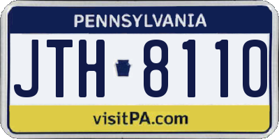 PA license plate JTH8110