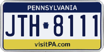 PA license plate JTH8111