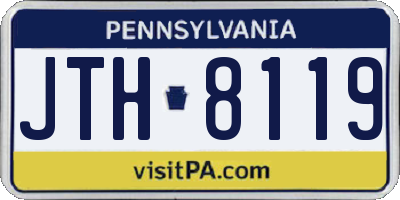 PA license plate JTH8119