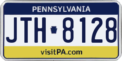 PA license plate JTH8128