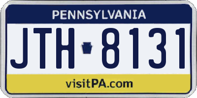 PA license plate JTH8131