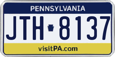 PA license plate JTH8137