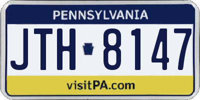 PA license plate JTH8147