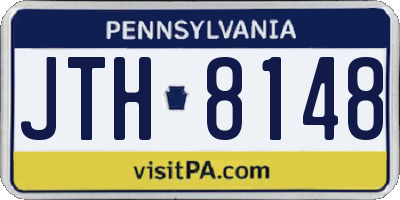 PA license plate JTH8148