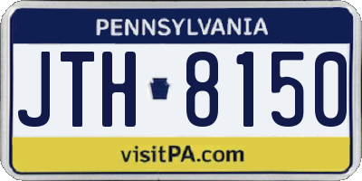 PA license plate JTH8150