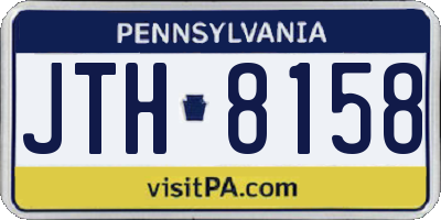 PA license plate JTH8158