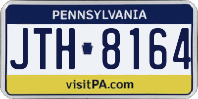 PA license plate JTH8164