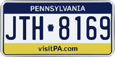 PA license plate JTH8169