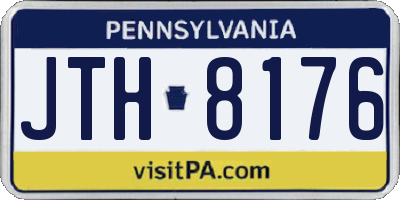 PA license plate JTH8176