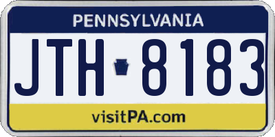 PA license plate JTH8183