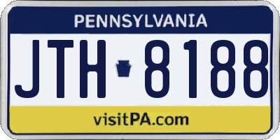 PA license plate JTH8188