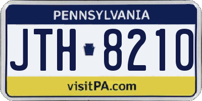 PA license plate JTH8210