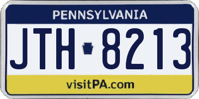 PA license plate JTH8213