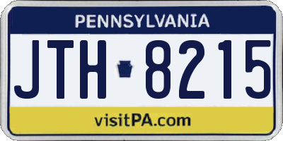 PA license plate JTH8215