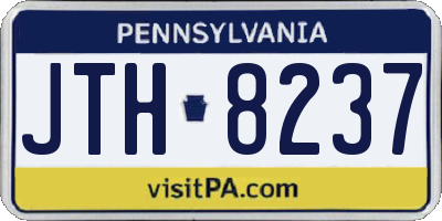 PA license plate JTH8237